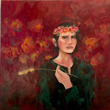 Original Expressionism Portrait Painting by Sarina Villareal