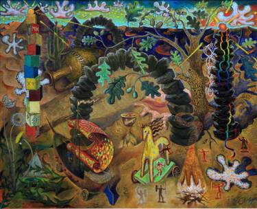 Original Conceptual Classical mythology Painting by Oleg Mingalev