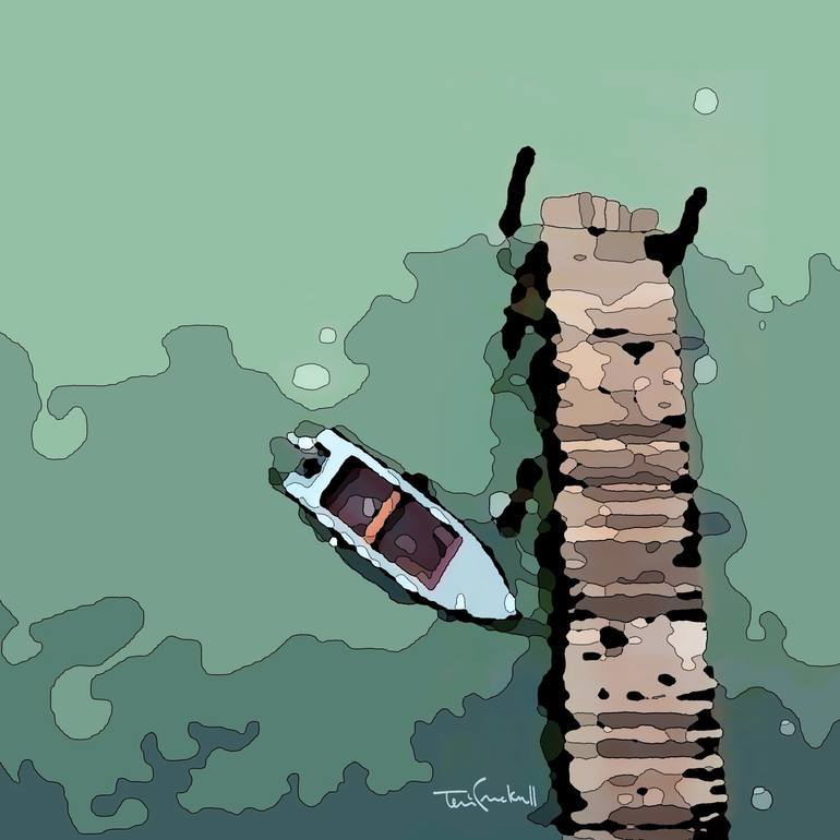 Print of Contemporary Boat Printmaking by Terri Cracknell