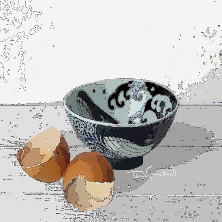 Print of Illustration Still Life Printmaking by Terri Cracknell