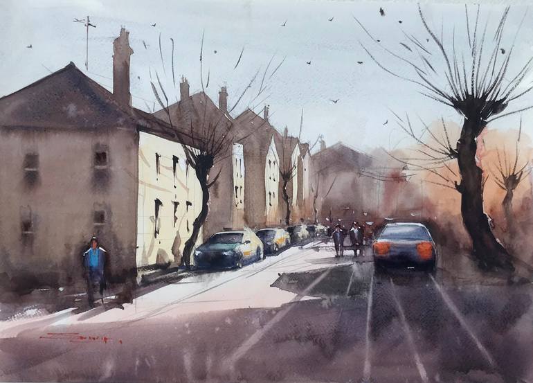 Print of Impressionism Cities Paintings by Swarup Dandapat