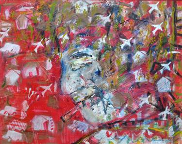 Original Expressionism Portrait Paintings by Mishelle Ramos De Los Santos