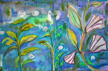 Original Figurative Botanic Paintings by Mishelle Ramos De Los Santos