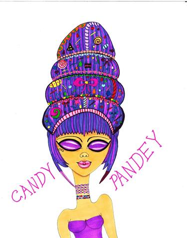 Original Pop Art People Drawing by Roseanne Strika