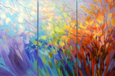 Original Impressionism Tree Paintings by Tatiana Iliina