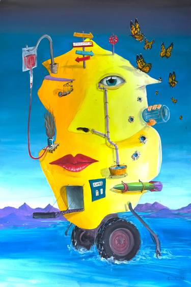 Original Conceptual Abstract Painting by Kevin Stewart Cantwell 