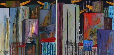 Original Street Art Cities Painting by Lara Youakim