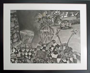 Original Fine Art Automobile Drawings by Deborah Sisco