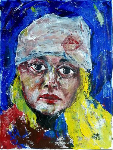 Original Expressionism People Paintings by Zivile Kasparaviciute