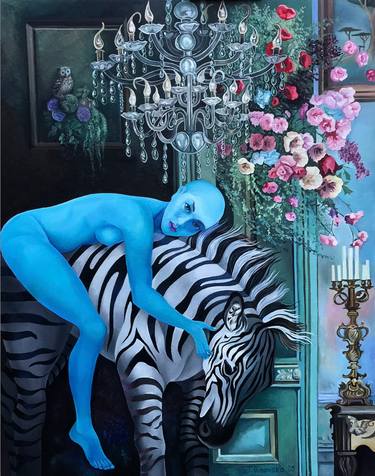 Original Art Nouveau Animal Paintings by Tatyana Binovska