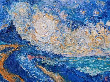 Original Abstract Expressionism Landscape Painting by Stanchak Iaroslav