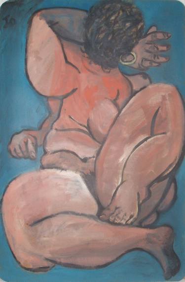 Original Art Deco Nude Paintings by Johan Houdart