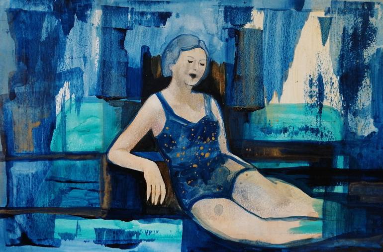 Print of Art Deco Portrait Paintings by Izabella Hornung