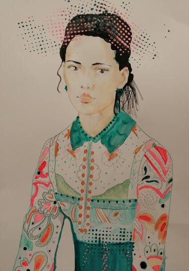 Print of Art Deco Portrait Paintings by Izabella Hornung