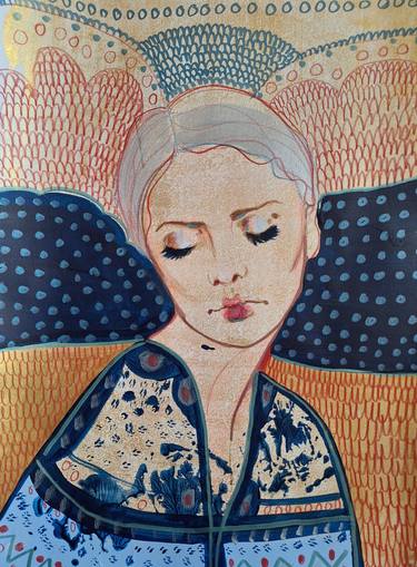 Original Art Deco People Paintings by Izabella Hornung