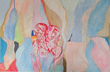 Original Abstract Expressionism People Painting by Izabella Hornung