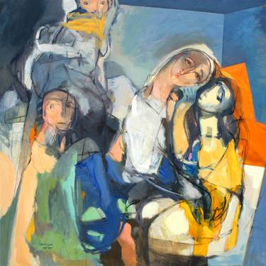 Original Expressionism People Paintings by Qais Al-Sindy