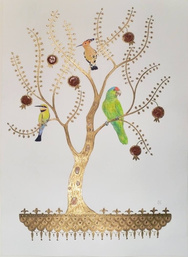 the tree of life Painting by B A H M A N | Saatchi Art