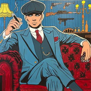 Original Pop Art Cartoon Painting by David Bertran
