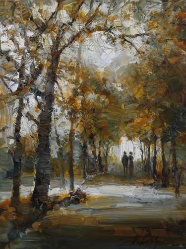 Original Impressionism Love Painting by Ukraine Kiev Art Gallery Gnome Guests