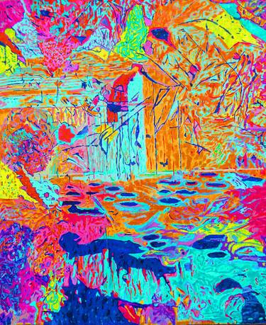 Original Contemporary Landscape Mixed Media by Tjaša Iris