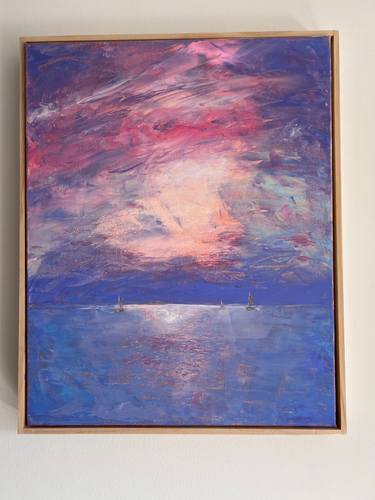 Original Abstract Expressionism Seascape Painting by David Rabie