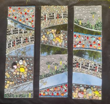 Original Abstract Expressionism Cities Installation by The Ice Dragon
