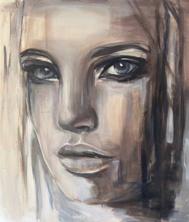 Original Black & White Women Painting by Hesther Van Doornum