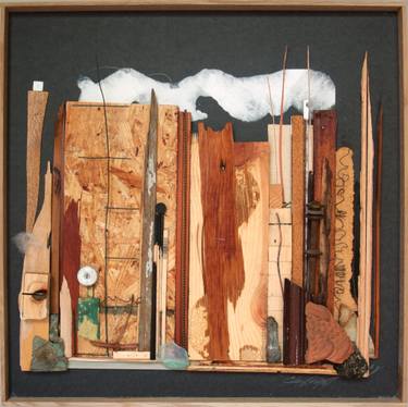 Original Dada Landscape Mixed Media by Ellen Burnett