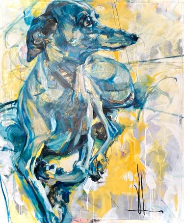 Original Abstract Expressionism Animal Painting by Victoria Loeb