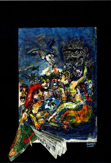 Original Expressionism Classical mythology Drawings by Carmen Luna