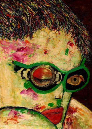 Original Dada Men Paintings by Carmen Luna