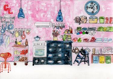 Original Fine Art Home Drawings by Carmen Luna
