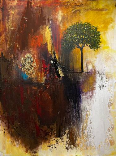 Original Impressionism Abstract Painting by Henrieta Angel