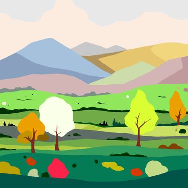 Original Pop Art Landscape Digital by Alejos Lorenzo