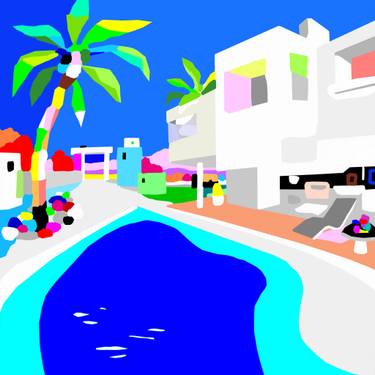 Original Color Field Painting Architecture Digital by Alejos Lorenzo
