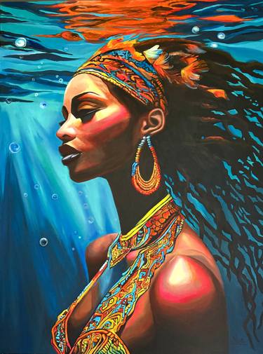 Original Conceptual Women Painting by Nina Fabunmi