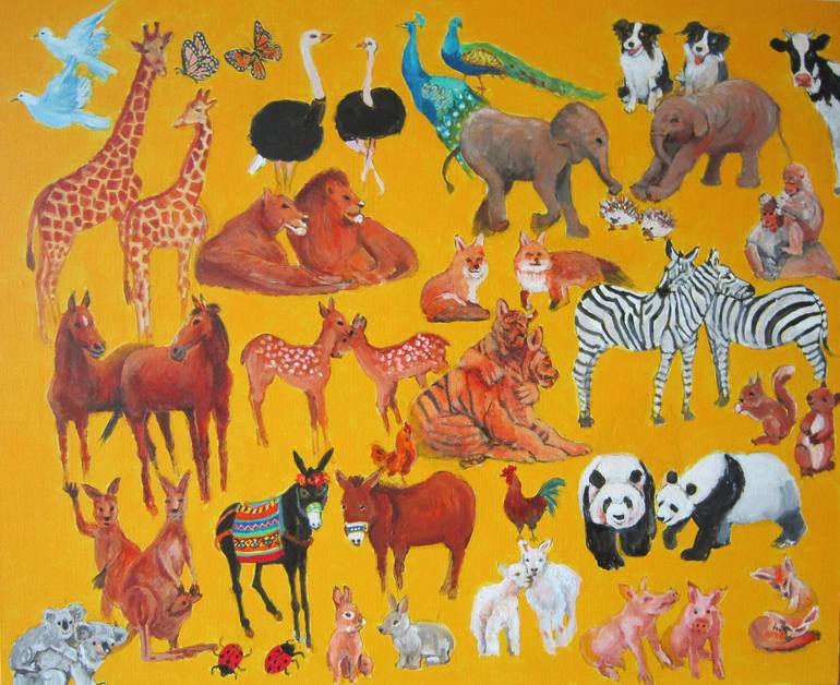 Print of Contemporary Animal Paintings by Sook-Hee Lee