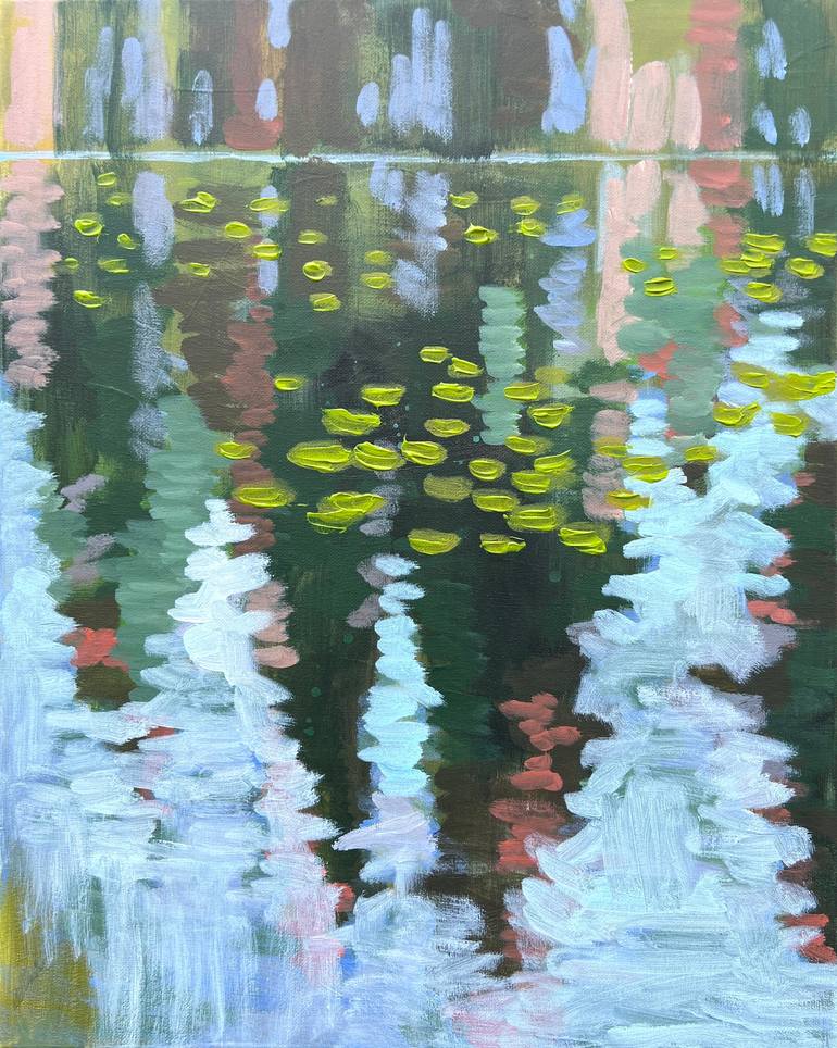 Waterlily Pond VII Painting by Alissa Kim Tjen | Saatchi Art
