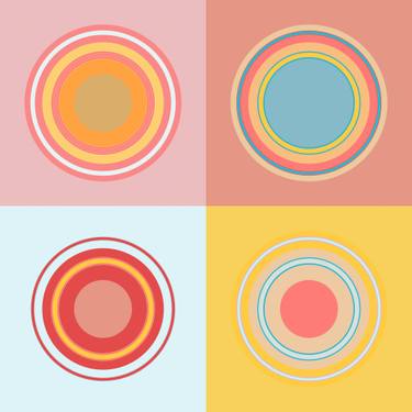 Original Abstract Geometric Digital by Hugo Valentine