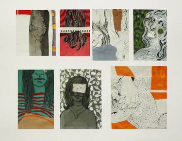 Original Figurative People Paintings by Golriz Rezvani