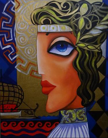 Original Conceptual Classical mythology Paintings by Angelika Bes