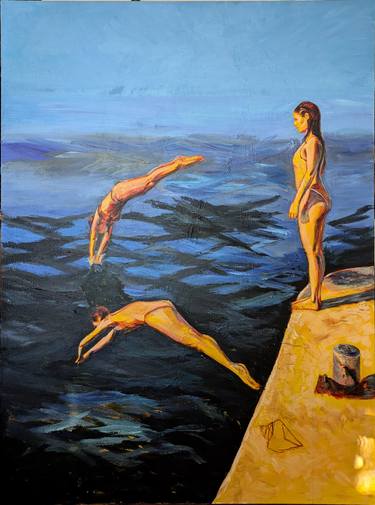 Original Contemporary Sports Painting by Anna Brazhnikova