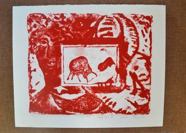 Original Expressionism Mortality Printmaking by Anton Terziev