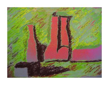 Original Abstract Expressionism Still Life Mixed Media by Carlo Annesanti