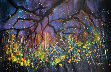 Original Abstract Floral Painting by Cecilia Frigati