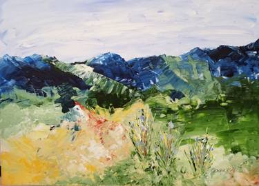 Original Abstract Expressionism Landscape Paintings by Monique J Dufour