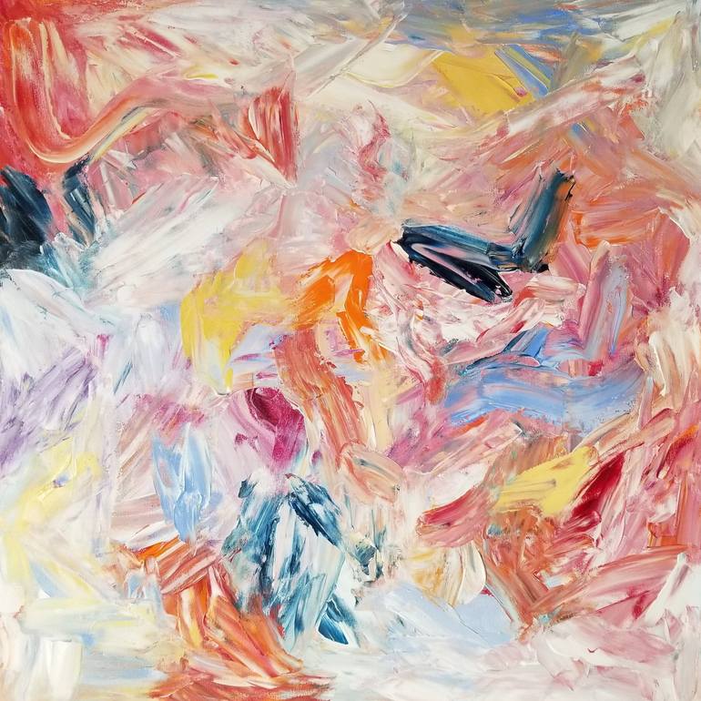 Original Abstract Expressionism Abstract Paintings by Monique J Dufour