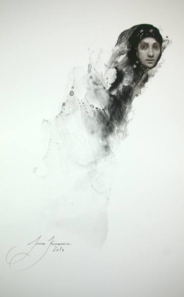 Original Abstract Portrait Installation by Inna Komarova