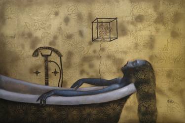 Original Symbolism People Painting by Eduard Zentsik